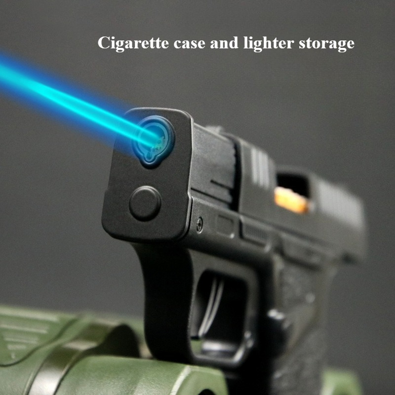 Outdoor Windproof Lighter - Outdoor Camping Gun Shaped Cigarette Case