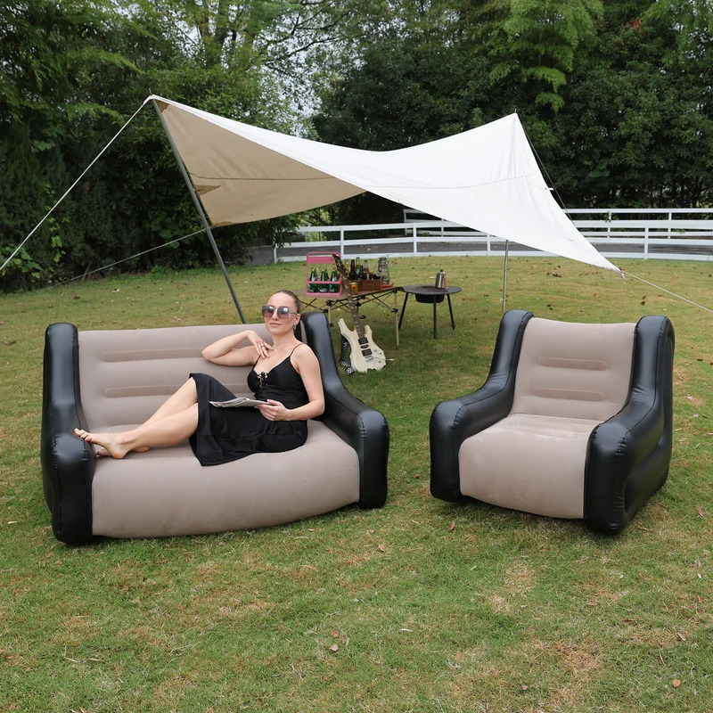 Air Mattress Inflatable Sofa D - Outdoor Camping Mattress ulasan dan harga