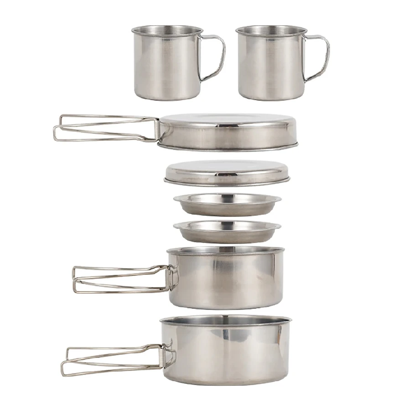 8pcs/Set Camping Cookware Mess - Outdoor Camping Uk ulasan dan harga