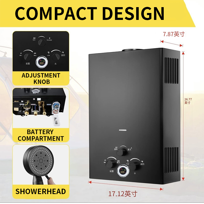 16L/18L/20L Instant-Heat Gas W - Outdoor Camping Water Heater ulasan dan harga