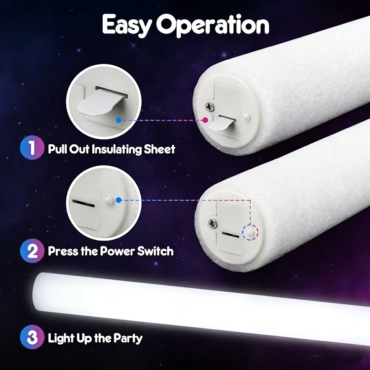 20/30pcs LED White Foam Glow S - Glow Sticks Survival ulasan dan harga
