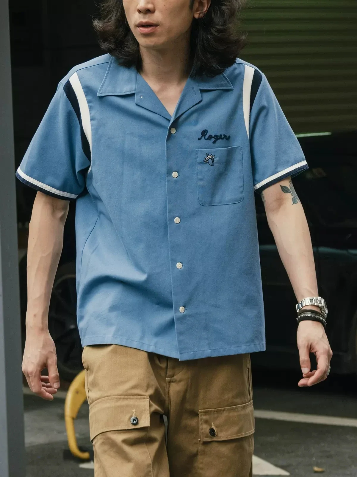 Non Stock Retro Bowling Shirt  - Outdoor Camping Rocker ulasan dan harga