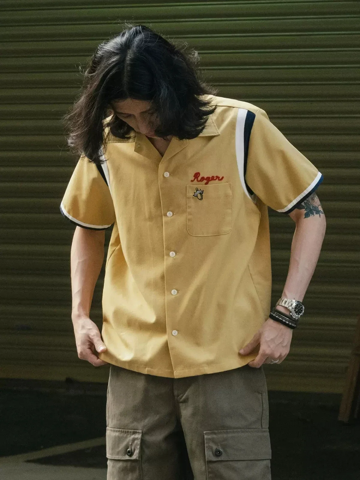 Non Stock Retro Bowling Shirt  - Outdoor Camping Rocker ulasan dan harga