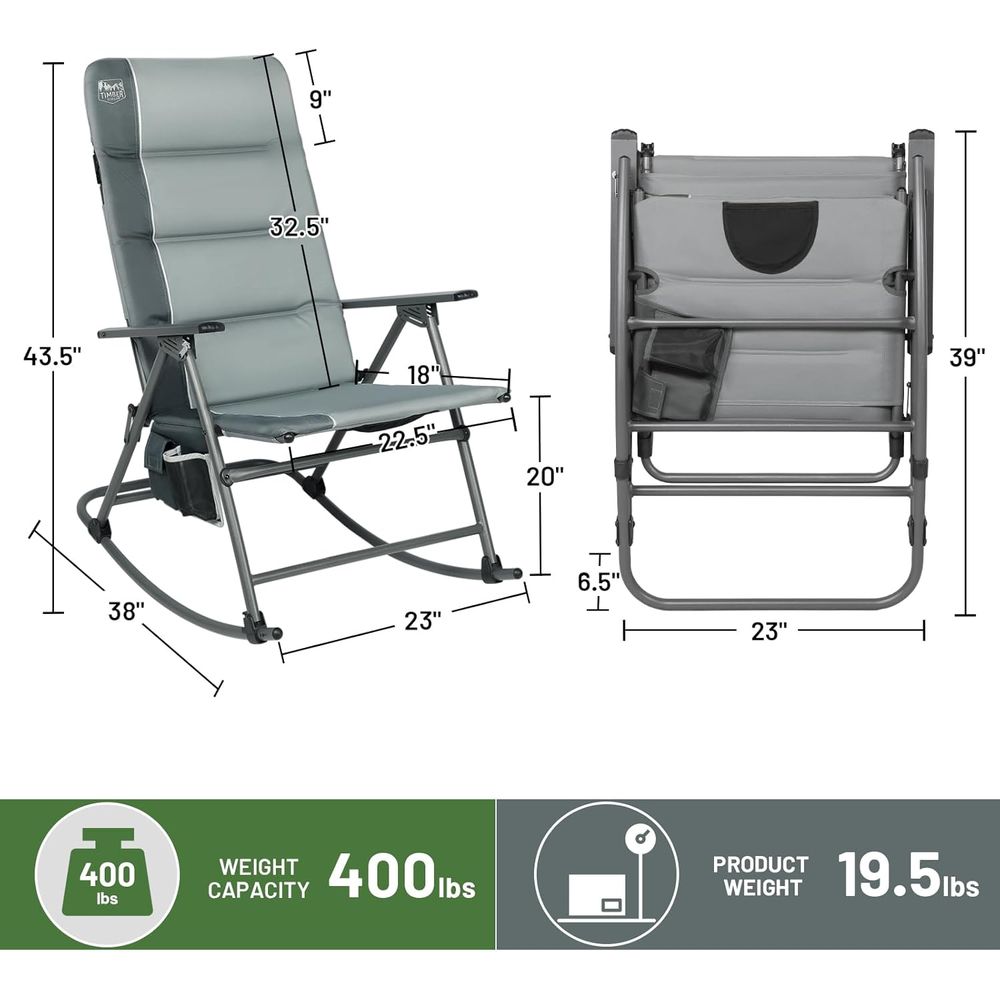 Oversized olding Rocking Campi - Outdoor Camping Rocker ulasan dan harga