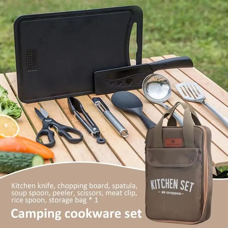8pcs Camping Kitchen Cookware  - Outdoor Camping Uk ulasan dan harga