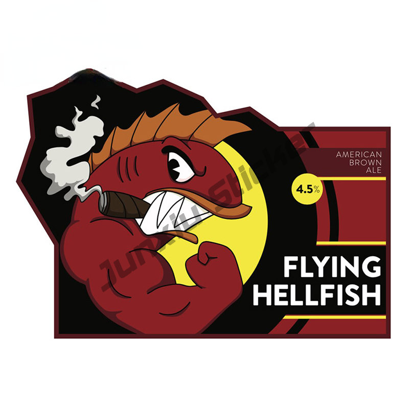 Hellfish Logo Vinyl Car Sticke - Outdoor Camping Logo ulasan dan harga