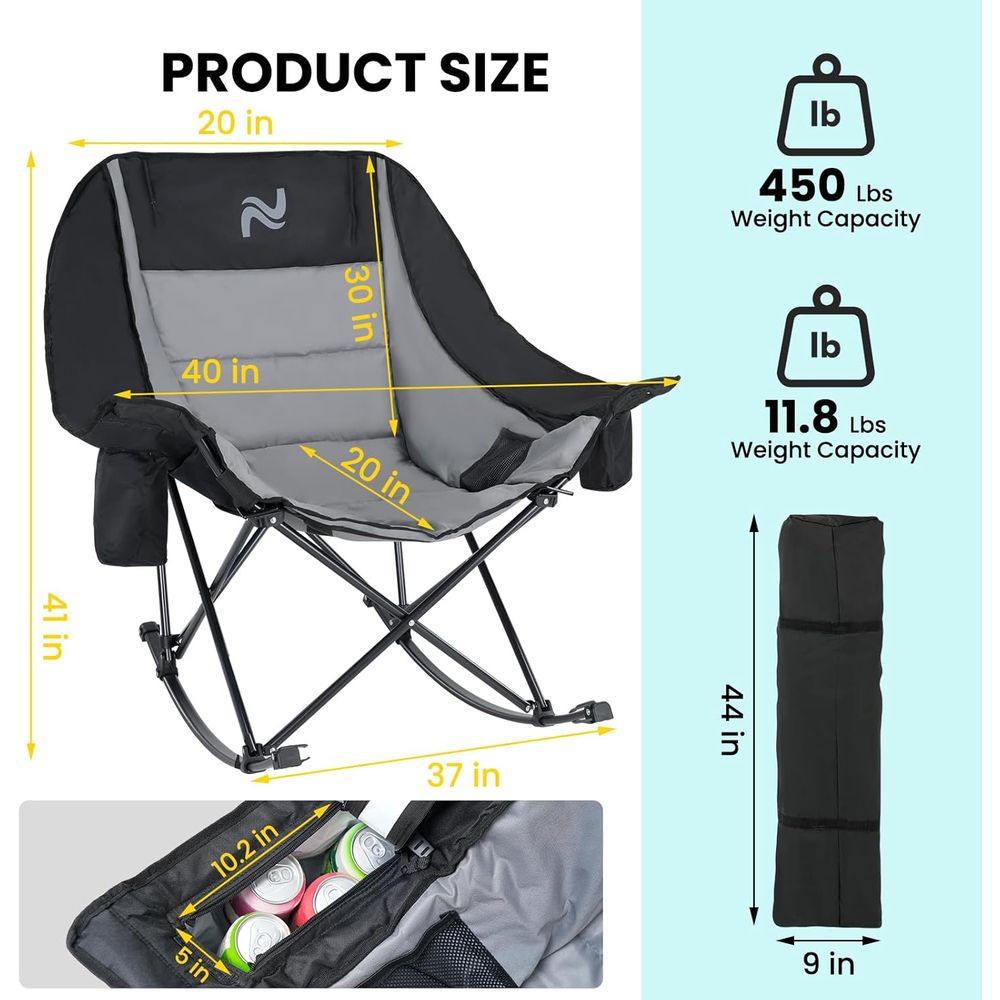 Portable Outdoor Rocking Chair - Outdoor Camping Rocker ulasan dan harga