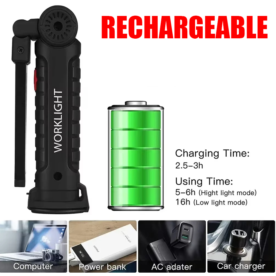 Portable LED Flashlight with M - Outdoor Camping Lights ulasan dan harga