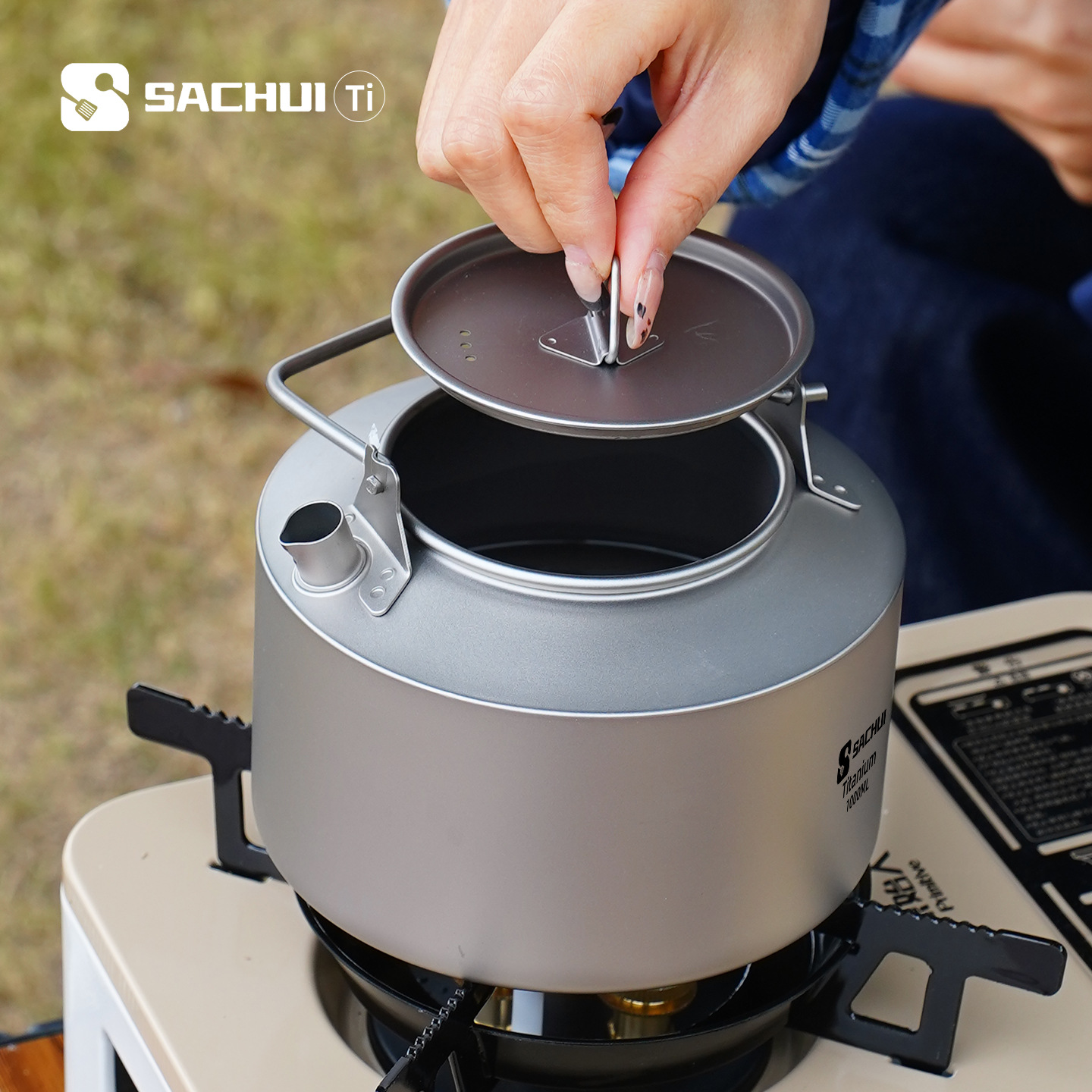1000ML Pure Titanium Kettle Ou - Outdoor Camping Uk ulasan dan harga