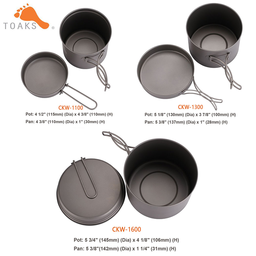 TOAKS Cookware Set Ultralight  - Outdoor Camping Uk ulasan dan harga