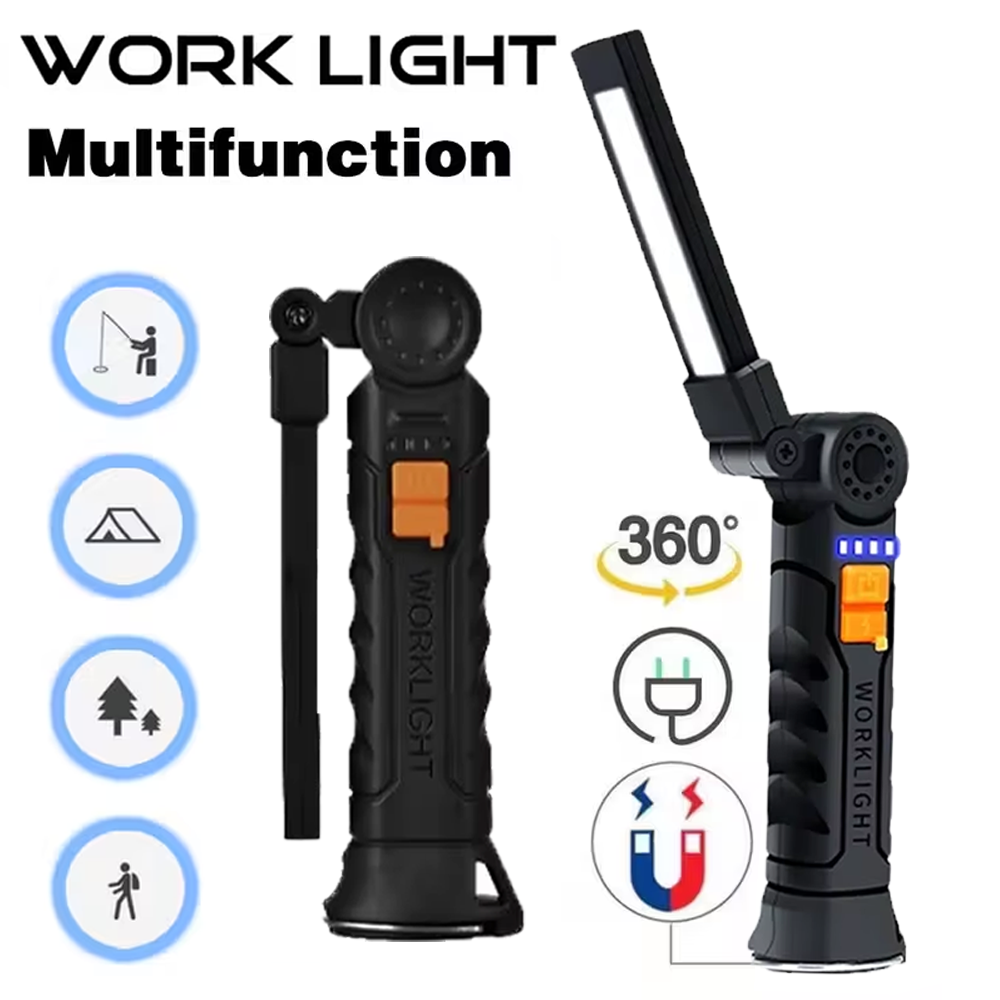 Portable COB LED Flashlight US - Outdoor Camping Lights ulasan dan harga