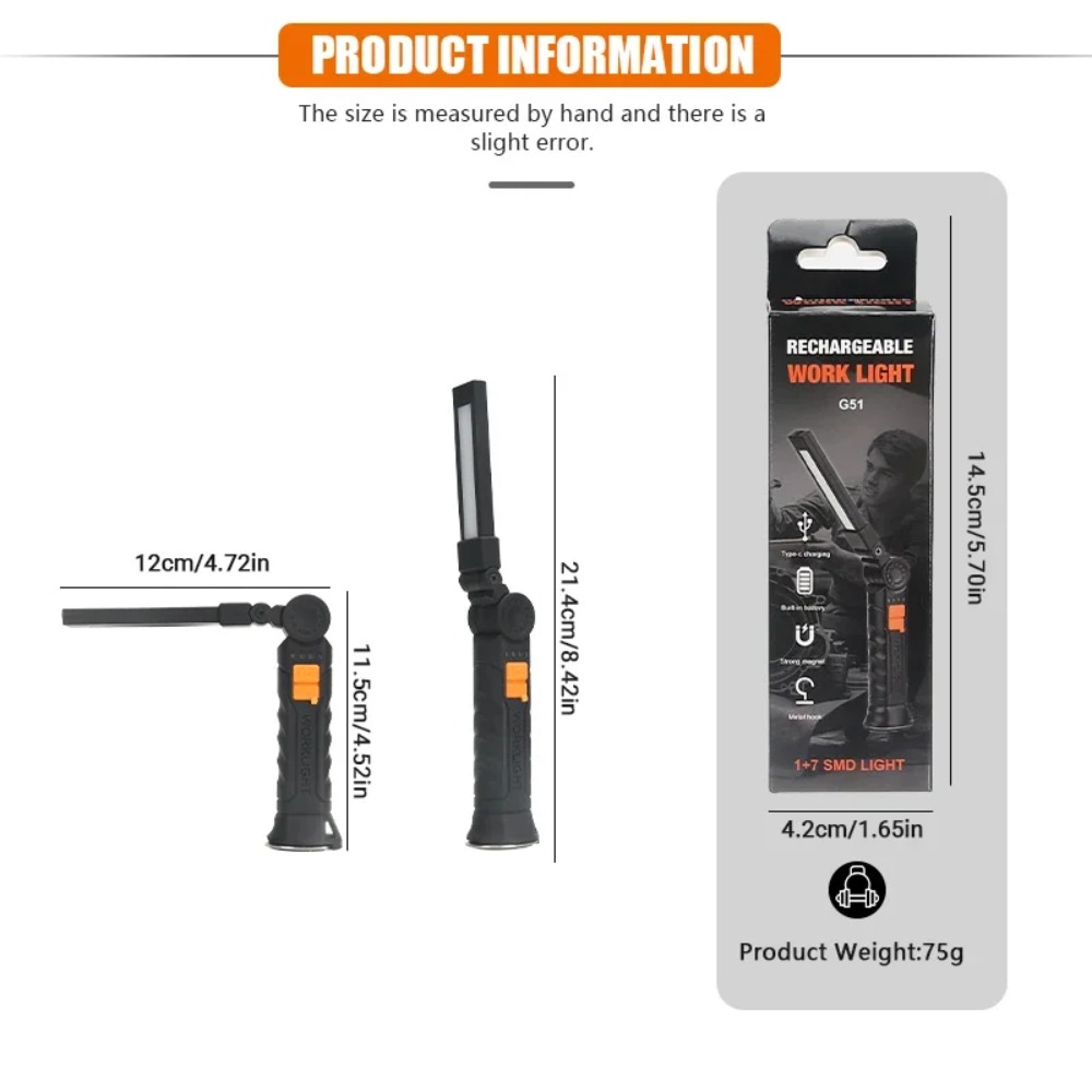 Portable COB LED Flashlight US - Outdoor Camping Lights ulasan dan harga