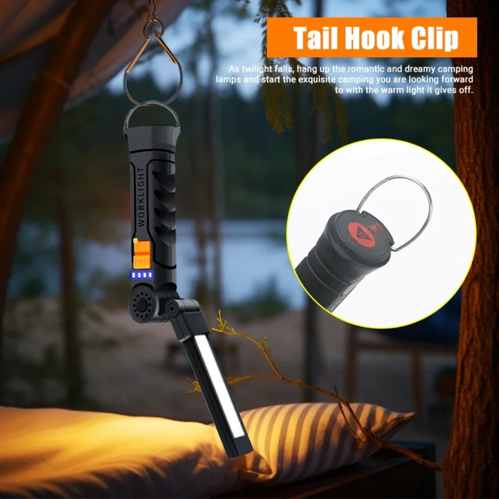 Portable COB LED Flashlight US - Outdoor Camping Lights ulasan dan harga