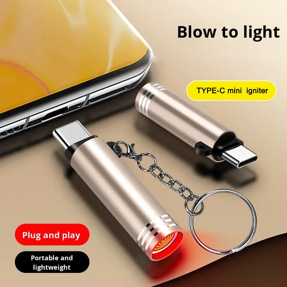 Type C Mini Lighter Blow to Ig - Outdoor Windproof Lighter ulasan dan harga