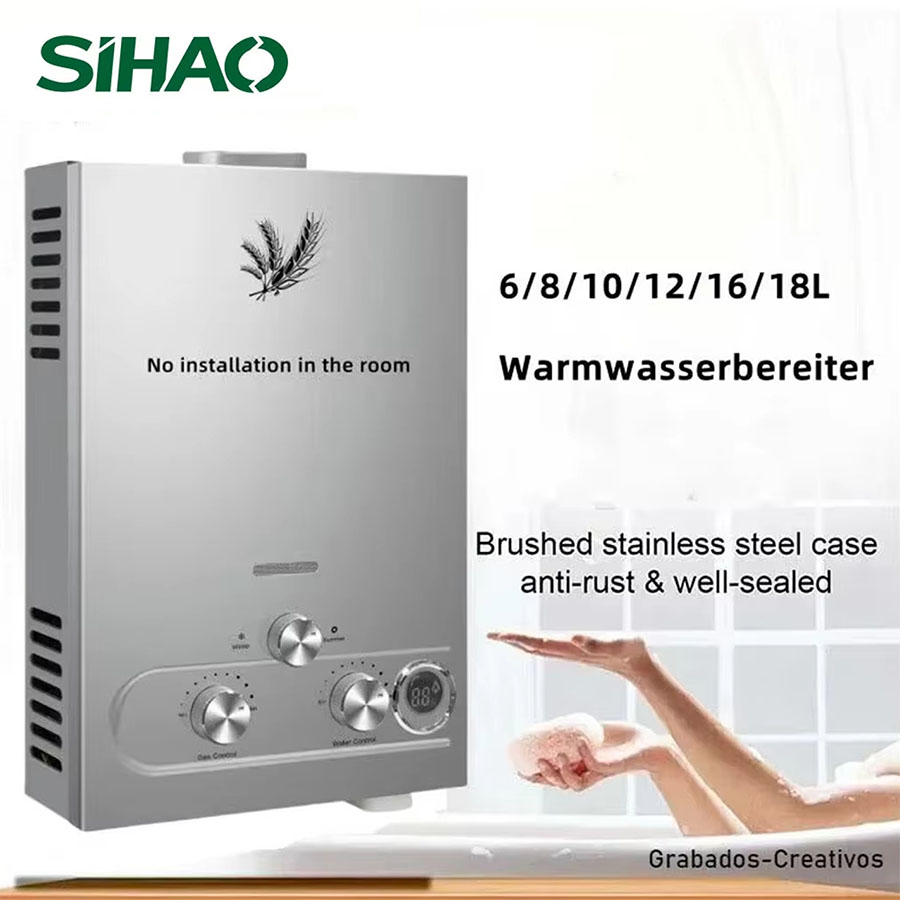 SIHAO 12L 16L 18L GPM LPG Gas  - Outdoor Camping Water Heater ulasan dan harga
