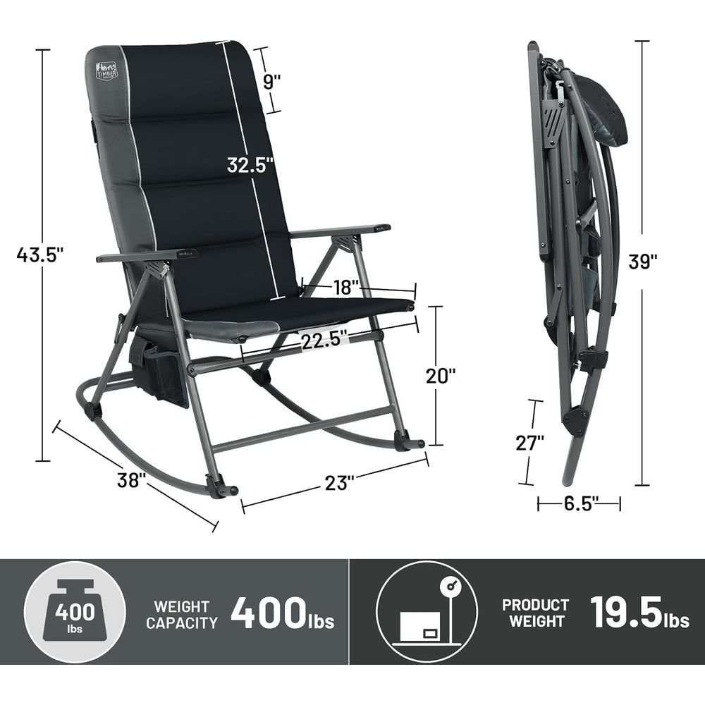 Oversized olding Rocking Campi - Outdoor Camping Rocker ulasan dan harga