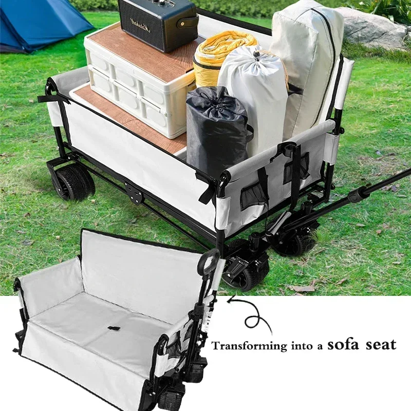 Foldable Outdoor Sofa Wagon He - Outdoor Camping Trolley ulasan dan harga