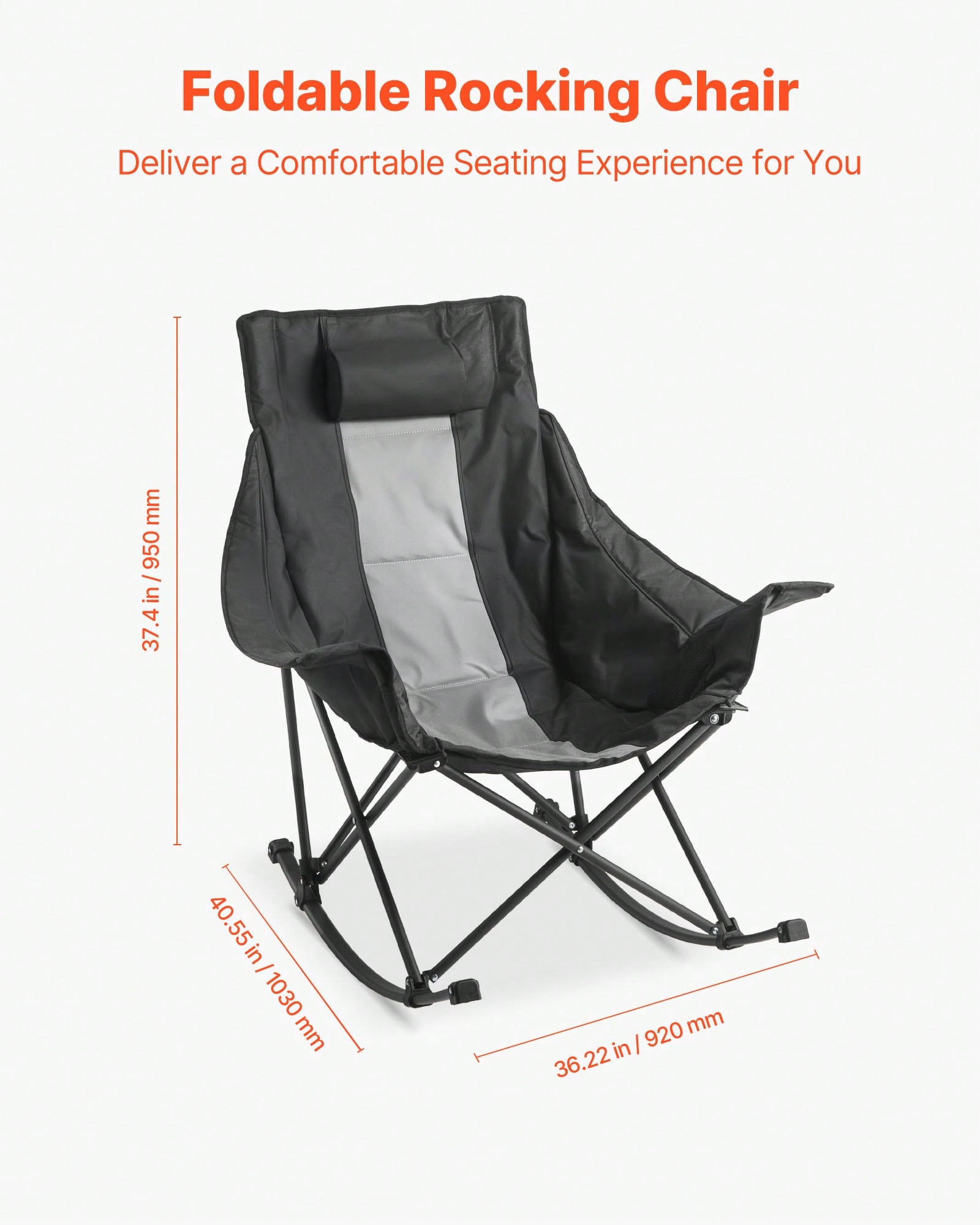 Rocking Camping Chair, Portabl - Outdoor Camping Rocker ulasan dan harga