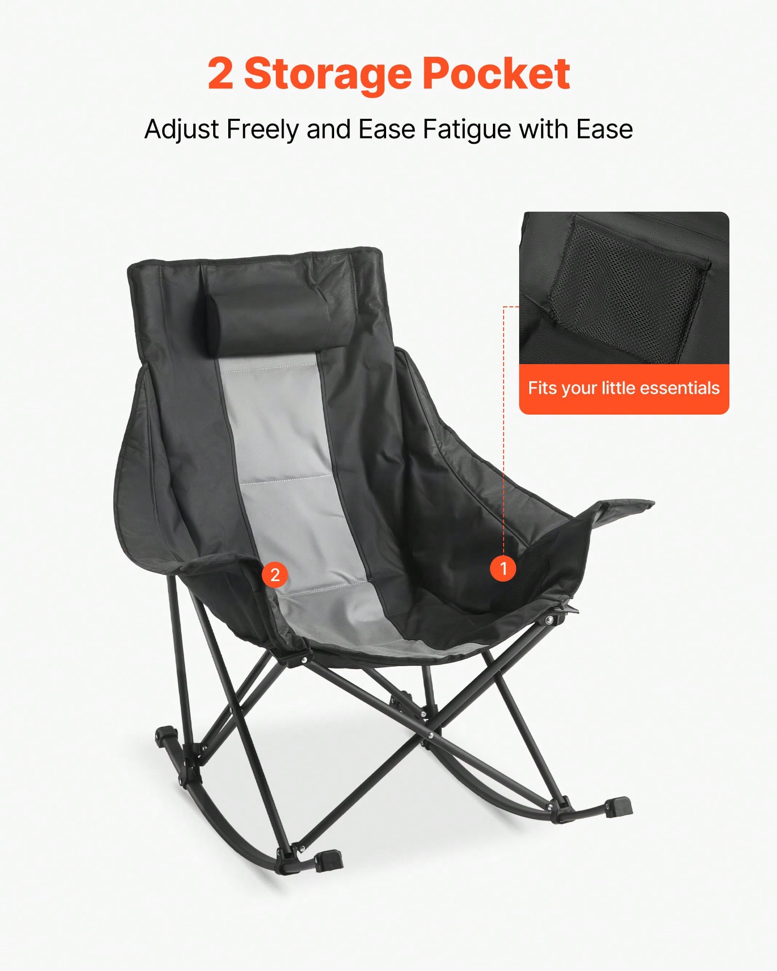 Rocking Camping Chair, Portabl - Outdoor Camping Rocker ulasan dan harga