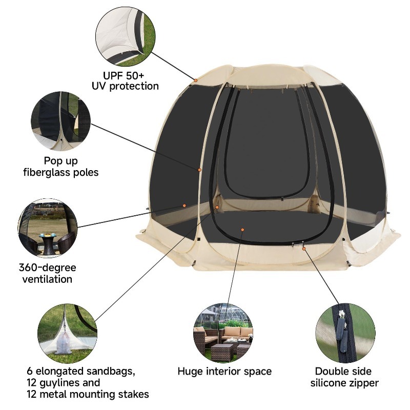 Hot Sale 6 Sided Mesh Screen P - Outdoor Camping Tents For Sale ulasan dan harga