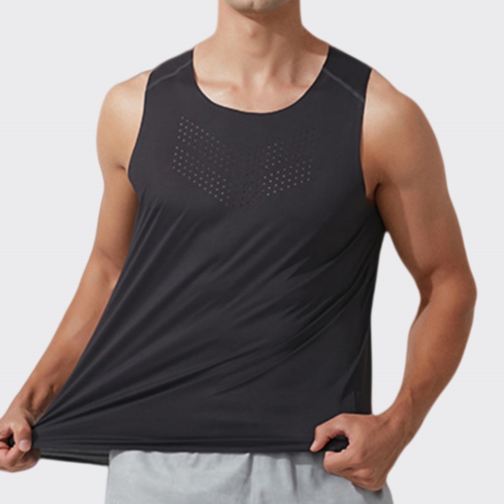 Men Gym Vest Quick Dry Running - Outdoor Camping Logo ulasan dan harga