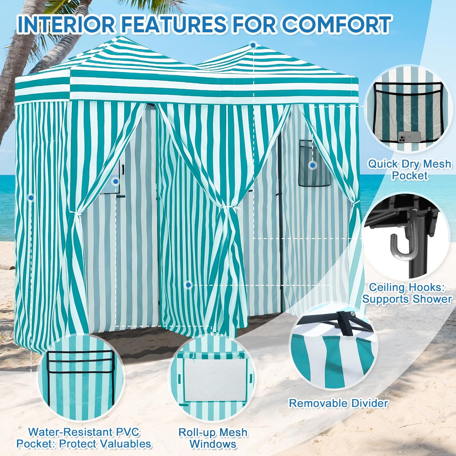 Outdoor Portable 2-Room Pop Ch - Outdoor Camping Tent ulasan dan harga