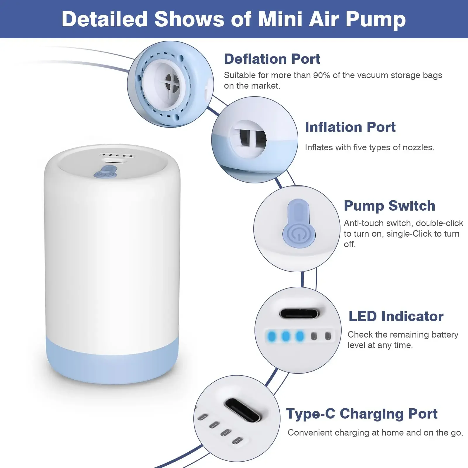 Rechargeable Electric Air Pump - Outdoor Camping Mattress ulasan dan harga