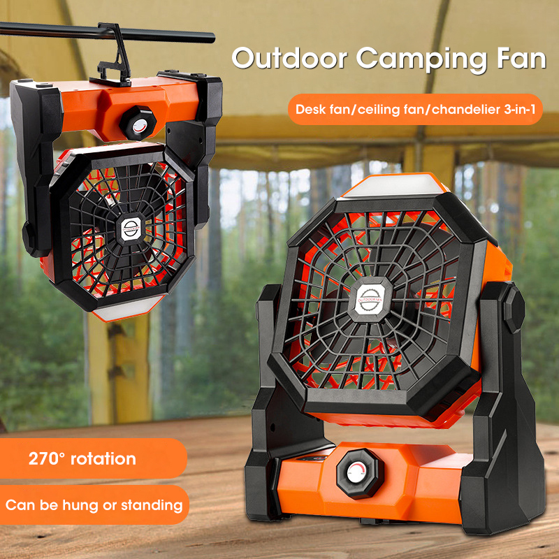 10000mAh Camping Fan with LED  - Outdoor Camping Fans ulasan dan harga