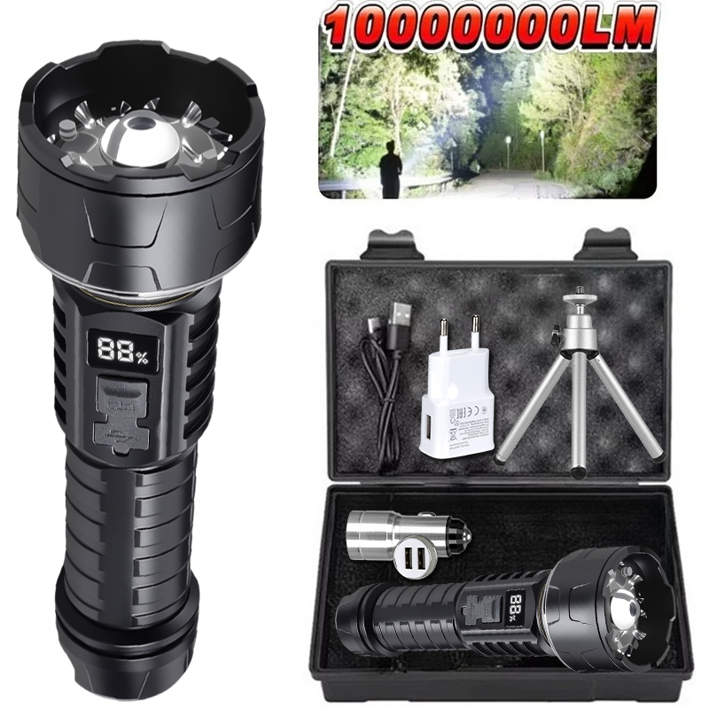 COB LED Flashlight Rechargeabl - Outdoor Camping Lights ulasan dan harga