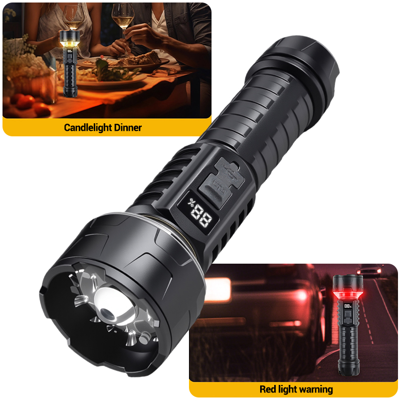COB LED Flashlight Rechargeabl - Outdoor Camping Lights ulasan dan harga