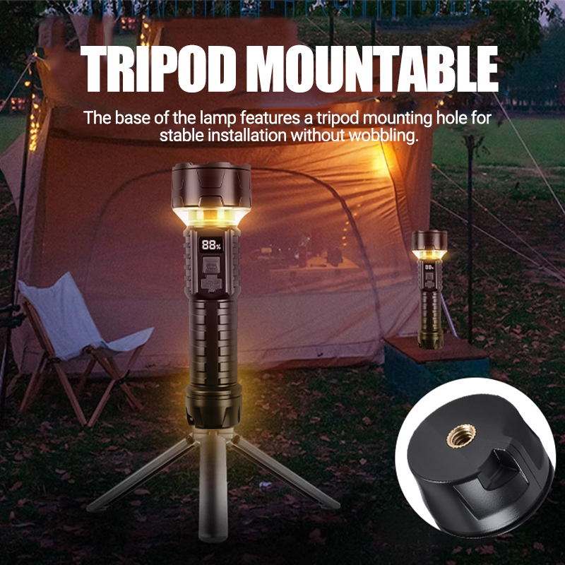 COB LED Flashlight Rechargeabl - Outdoor Camping Lights ulasan dan harga