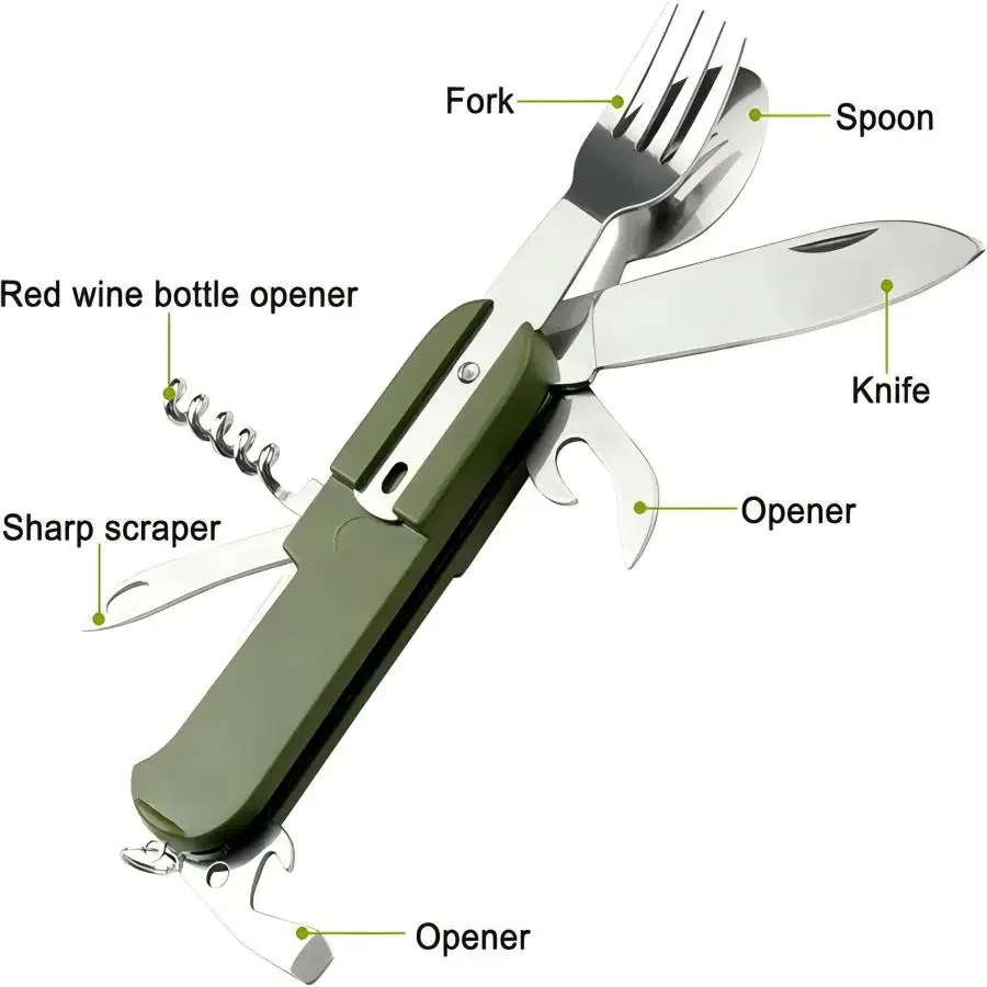 Camping Gear 5-in-1 Stainless  - Outdoor Camping Uk ulasan dan harga