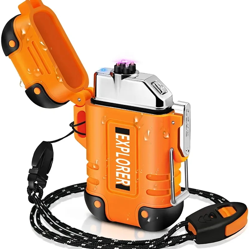 2023 NEW Waterproof Double Arc - Outdoor Windproof Lighter ulasan dan harga