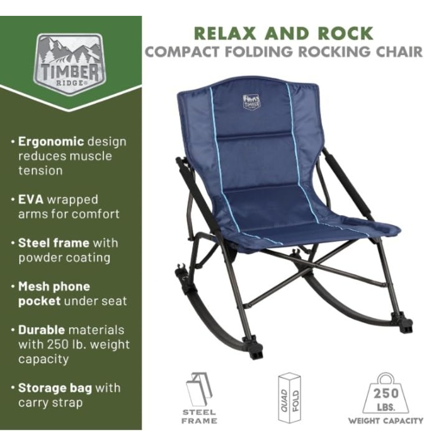 Folding Rocking Camping Chair  - Outdoor Camping Rocker ulasan dan harga