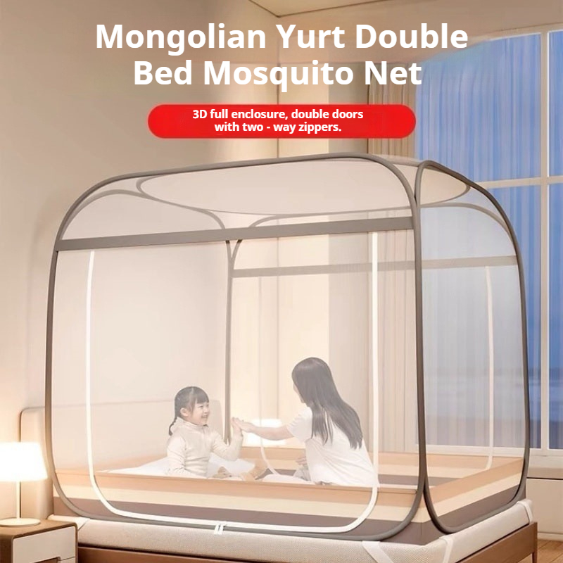 Mongolian Yurt Double Bed Mosq - Outdoor Yurt Camping ulasan dan harga
