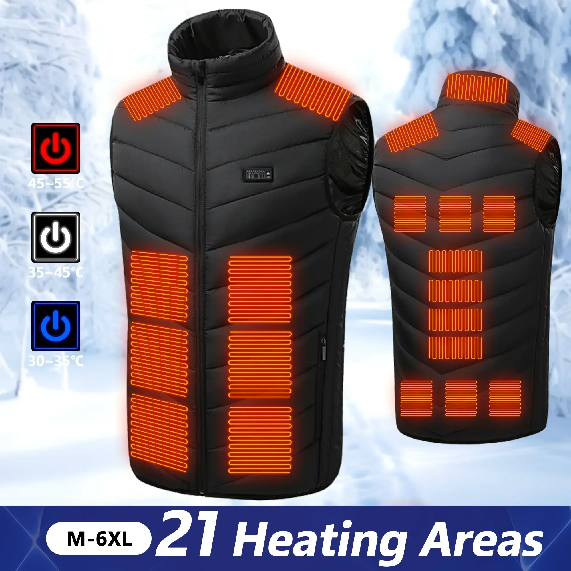 21 Heated Vest Electric Heated - Camping Outdoor Clothing ulasan dan harga