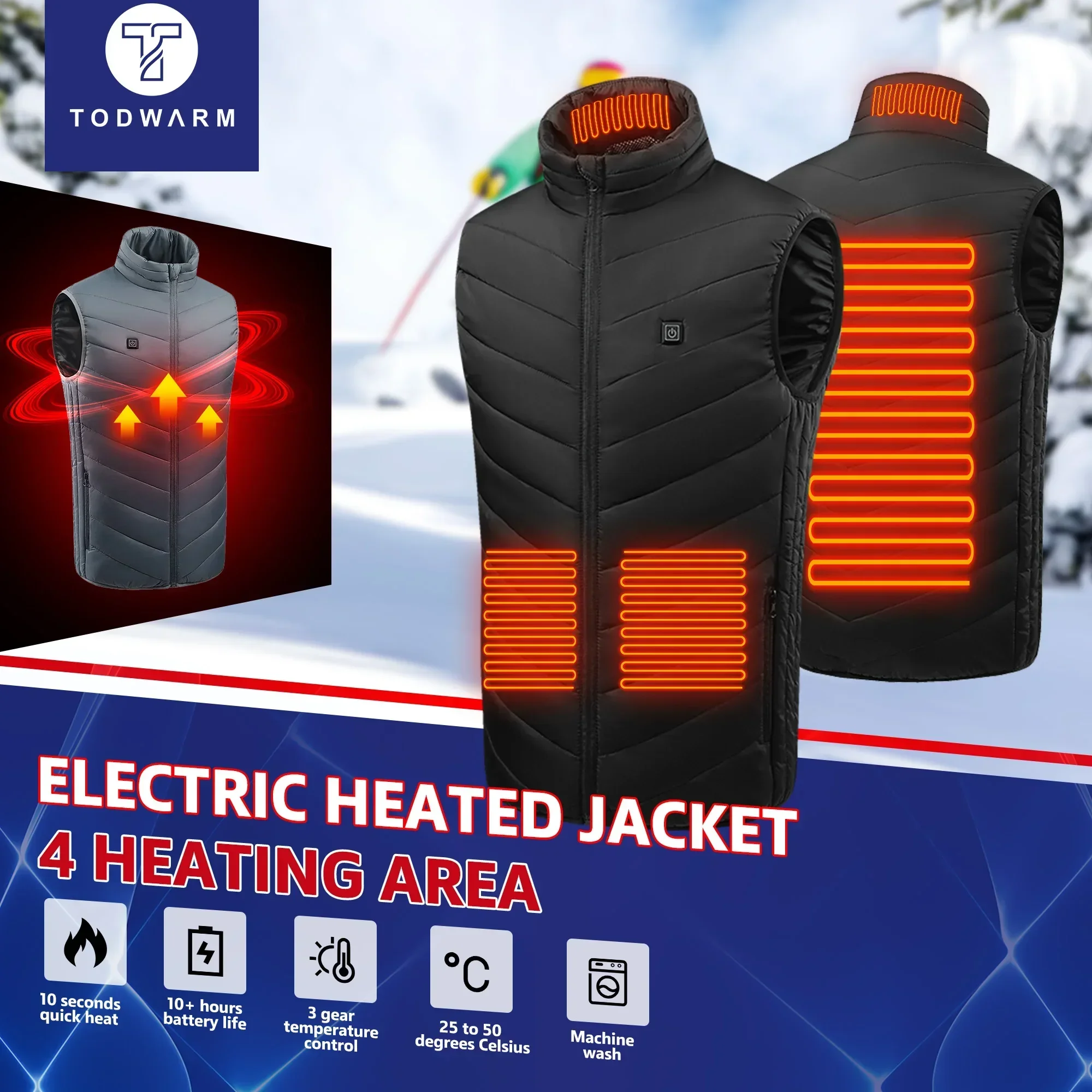 21 Heated Vest Electric Heated - Camping Outdoor Clothing ulasan dan harga