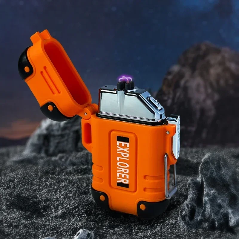 Waterproof Double Arc Lighter  - Outdoor Windproof Lighter ulasan dan harga