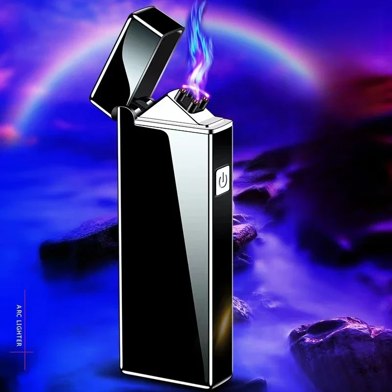 New Electronic Windproof Doubl - Outdoor Windproof Lighter ulasan dan harga