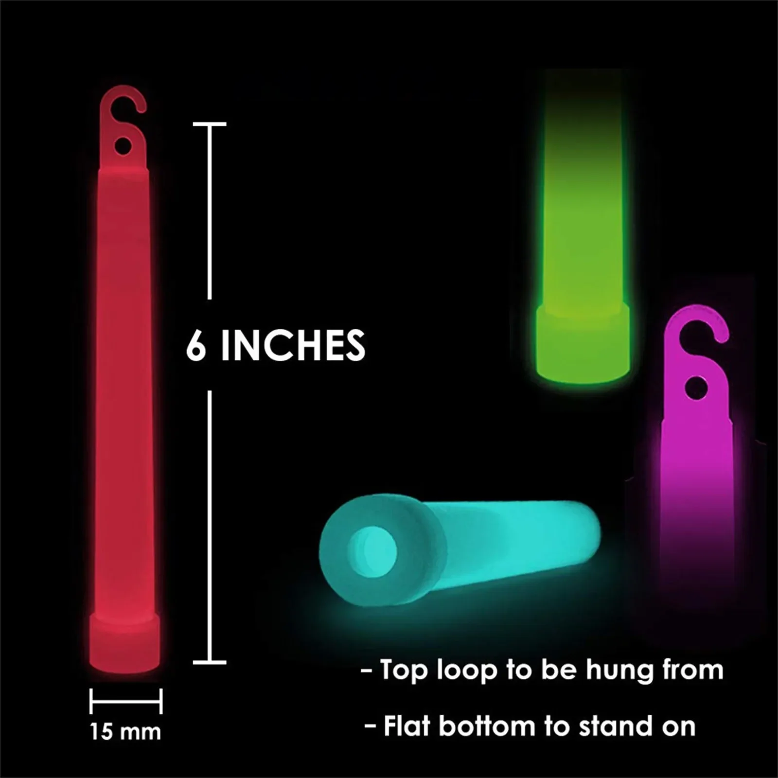 Glow Sticks with Hook 4/6 inch - Glow Sticks Survival ulasan dan harga